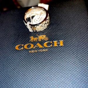 COACH MIR ENAMEL SIGNATURE RING